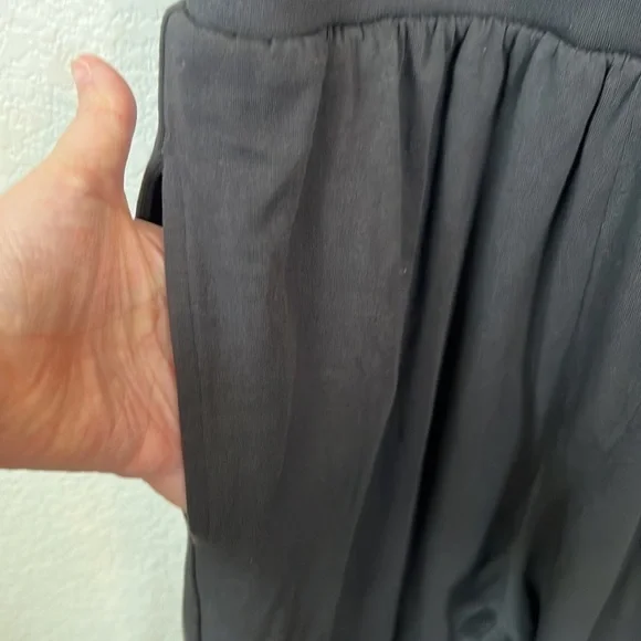 ATM Anthony Thomas Melillo Ruched Cotton Blend Jogger Jumpsuit In Black Size S - Picture 6 of 10